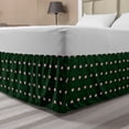 thumbnail image 1 of Valentine's Day Bed Skirt, Continuing Heart Motifs and Mini Polka Dots in Natural Tones, Elastic Bedskirt Dust Ruffle Wrap Around for Bedding Decor, 4 Sizes, Emerald and Pale Pink, by Ambesonne, 1 of 2