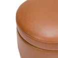 thumbnail image 5 of Namesake Naka Modern Leather Storage Ottoman in Tan, 5 of 10