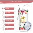 thumbnail image 5 of 50th Birthday Gifts for Women, Birthday Gifts for 50 Year Old Woman, 50 Birthday 20oz Tumbler, Gifts for Women Turning 50, 1974 Birthday Gift Ideas, Fifty Bday Gifts for Women, 5 of 6