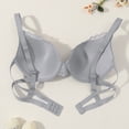 thumbnail image 4 of Inglocry Lace Nursing Bra, Wirefree Padded Nursing Bras for Breastfeeding, V Neck Maternity Bra for Pregnancy, Soft Lace Gray 80B, 4 of 6