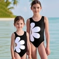 thumbnail image 2 of Girls Ones Piece Swimsuits Size 1-13 Years Toddler Crossback Backless Bathing Suit Cutout Kids Sport Sleeveless Swimwear for Summer Beach Vocation Black, 2 of 9