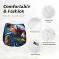 thumbnail image 4 of Gukieu Ice Blue Ocean Sea Turtle Print Women's Sports Shorts with Drawstring Elastic Waistband for Running, Yoga, Fitness-X-Large, 4 of 7