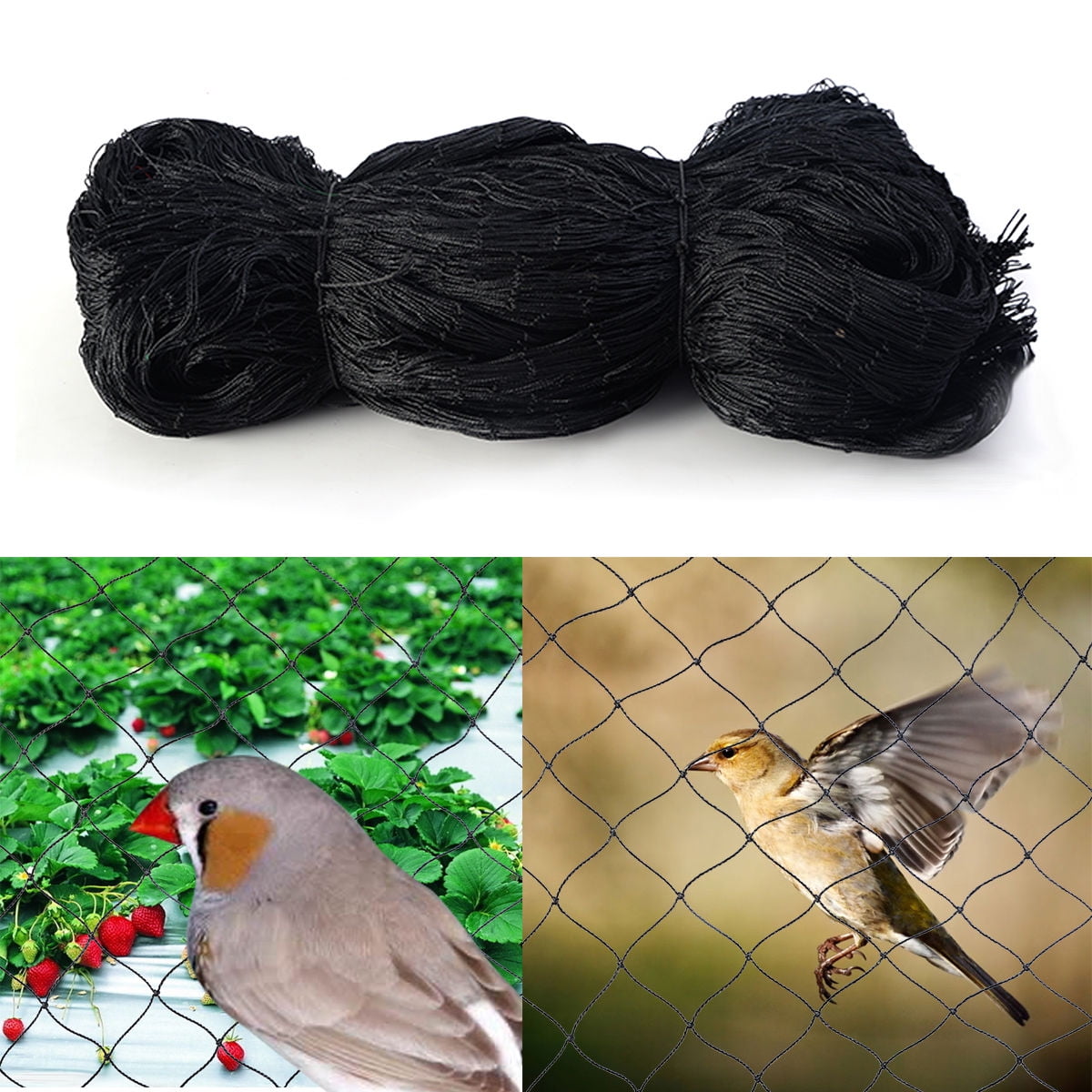 boknight Garden Netting Protect Plants and Fruit Trees Bird Netting Protection Against Birds Deer Poultry Netting 2x 2 Mesh 25' X 50' 
