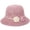 Dual Daisy - Pink, variant on Women Lady Summer Breathable Sun Braided Trim Straw Bowler Cap Cloche Hat