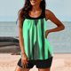 thumbnail image 5 of Modesto Trajes de Baño para las Mujeres Multicolor Gradiente Impresión de Espalda Recorte, Pantalones Cortos de Cintura Alta Y Sling Top para la Playa, la Piscina Y las Vacaciones, 5 of 6