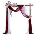 thumbnail image 1 of LCXmlly Roasting Pan Wedding Arch Drape Fabric Long 3 Panels Wide Sheer Wrinkle Free Soft Party Backdrop Drapery, 1 of 6
