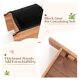 thumbnail image 5 of Raised Garden Bed, Wood Flower Planter Box w/4 Drainage Holes, Black Liner for Containing Soil, Indoor Outdoor Wooden Plant Container for Backyard, Patio, Balcony (1,36" x 7" x 6.5"), 5 of 5