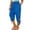Blue, variant on Fashion Casual Trousers With Side Slit And Tapered Ankle For Commute Womens Pants Casual Work Poly