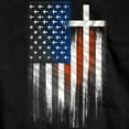 thumbnail image 2 of Hot Leathers GMS1466 Men's American Flag Crosses Black T-Shirt 2X-Large, 2 of 2