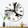 thumbnail image 1 of Designart "Neutral Abstract Expression IV" Abstract Shapes Oversized Wall Clock, 1 of 6