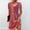 #1-Red, variant on Azrian Womens Plus Size Dresses Fashion Round-Neck Short Sleeved Printed Pullover Dress