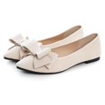 thumbnail image 4 of Zapatillas de ballet TN TANGNEST a la moda para mujer con lazo, color albaricoque, 4 of 7