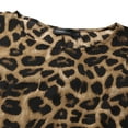 thumbnail image 5 of Celmia Women Leisure Leopard Printed Crew Collar Horn Sleeve Dress, 5 of 8