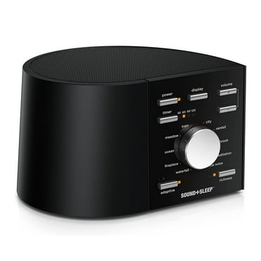 Adaptive Sound Technologies Sound   Sleep Noise Machine - White Noise Machine - Non-Looping Environmental/Nature Sounds for Sleep & Relaxation - With Sleep Timer & Headphone Jack - Black