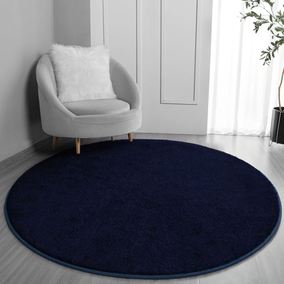 Alfombra FlyDoit de 183 x 183 cm, espuma viscoelástica suave, azul marino