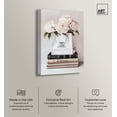 thumbnail image 2 of Cream Shopping Bag Floral Canvas Glam Illustration Art by Art Remedy, Gallery Wrapped, 20" x 30", 2 of 7
