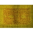 thumbnail image 1 of Ahgly Company Machine Washable Indoor Rectangle Abstract Yellow Modern Area Rugs, 2' x 3', 1 of 4