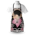 thumbnail image 4 of Dragonfly Apron, Petunia Flower in Pinkish and Pastel Colors Art Nouveau Ornament Corners, Unisex Kitchen Bib with Adjustable Neck for Cooking Gardening, Adult Size, Multicolor, by Ambesonne, 4 of 4
