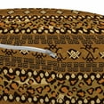 thumbnail image 3 of Zambia Pouf Cover with Zipper, Wild Tropical Animal Camouflage Skin Pattern Bohemian Folk Design, Soft Decorative Fabric Unstuffed Case, 30" W X 17.3" L, Pale Caramel Dark Brown, by Ambesonne, 3 of 5