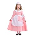 thumbnail image 1 of Robes Roses pour Bébé Enfant Garçon Fille à Col Rond Robes de Retour à la Maison pour Enfant Manches Longues Courtes Midi Formelles Bal Fête Robes de Soirée Costumes de Soubrette Automne Été Robes 2025 8 Ans, 1 of 9