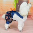 thumbnail image 3 of Pet Jumpsuit Causal Jean Clothes With A Bowknot For Small Medium Dogs Gift Home, 3 of 5