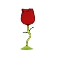 thumbnail image 5 of 2Pack Rose Glasses Goblet Rose Shaped Glass Juice Glass For Valentine'S Day Wedding Birthday Housewarming Celebrations Glass Bottle 9.1"X3.1", 5 of 7