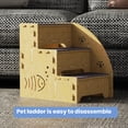 thumbnail image 1 of CBFFDC Three-step Pet Stairs For Beds And Sofas Convenient Pet Ladder Detachable Easy to Install Three step Ladder for Dogs Cats, 1 of 4