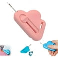thumbnail image 1 of 2-in-1 Adjustable Seam Guide with Built-in Seam Ripper,2 in 1 Needle Threader Pink, 1 of 5