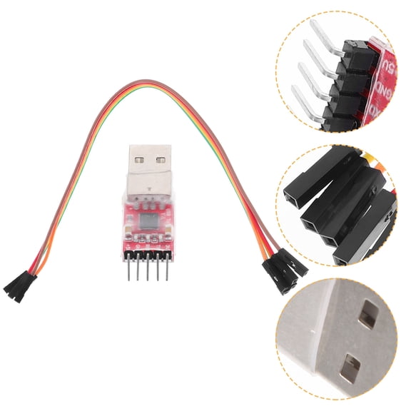 UPKOCH USB to UART Converter Module Serial Converter Adapter Black 1Pack for Laboratory Testing