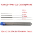 thumbnail image 1 of 10 PCS/Box Metal Flexible Cleaning Needle for Nozzle for 3D Printer SLS, 1 of 11