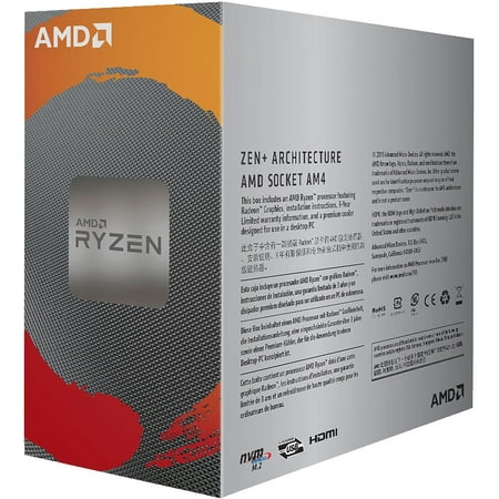 AMD - Ryzen 3 3200G 2nd Generation 4-Core - 4-Thread - 3.6 GHz (4.0 GHz Max Boost) Socket AM4 Unlocked Desktop Processor