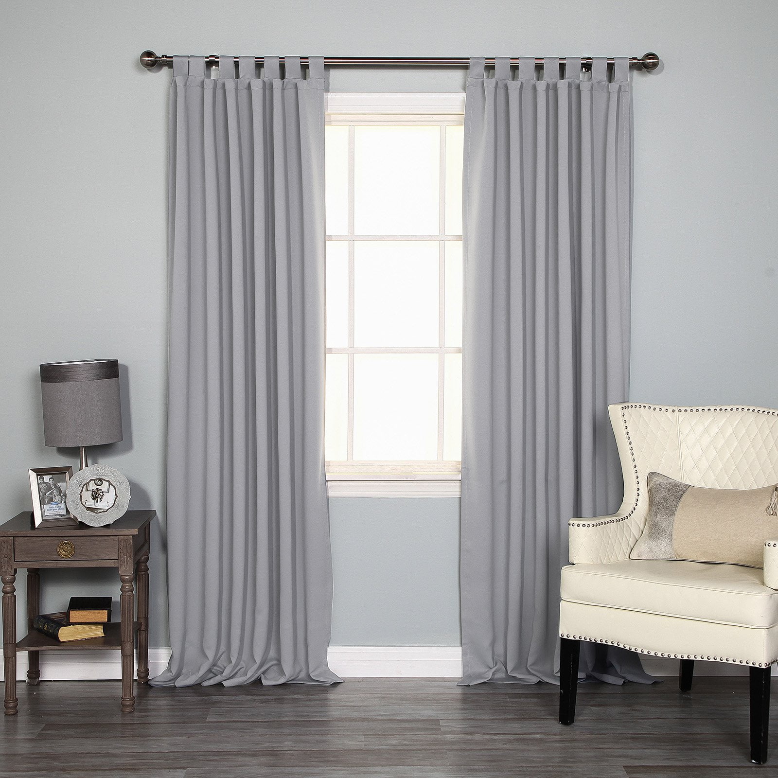 Best Home Fashion Solid Tab Top Blackout Curtain Panels
