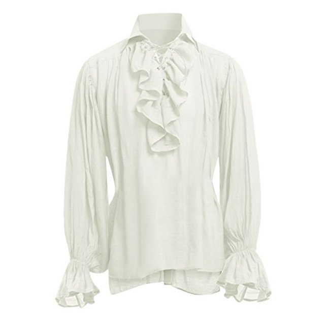 Chemise à Manches Longues Bandage Mode Haute Qualité Homme Gothique Blouse