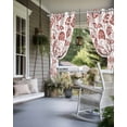 thumbnail image 4 of nqOlkjepod Outdoor Curtains for Patio Waterproof, Boho Red Floral Outdoor Privacy Panels Grommet, Vintage Farmhouse Paisley Plant Leaf Blackout Outside Curtains for Porch/Cabana 54"x84", 1 Panel, 4 of 8