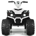 thumbnail image 4 of Gymax 12V Electric Kids Ride On Car ATV 4-Wheeler Quad w/ Music LED Light White, 4 of 9