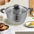 thumbnail image 2 of Stainless Steel Pot With Dual Handle Deep Stainless Steel Saucepan Polished Metal Saucepan, 2 of 8
