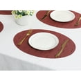 thumbnail image 6 of REGALWOVEN Placemats Set of 6 Oval Placemats for Kitchen Dining Table Decor Table Placemats Wipeable Table Mat Burgundy 18*12.5Inch, 6 of 7