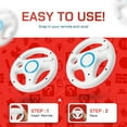 thumbnail image 5 of Old Skool Mario Kart Racing Wheel Compatible with Wii and Wii U 2 Pack - White, 5 of 7
