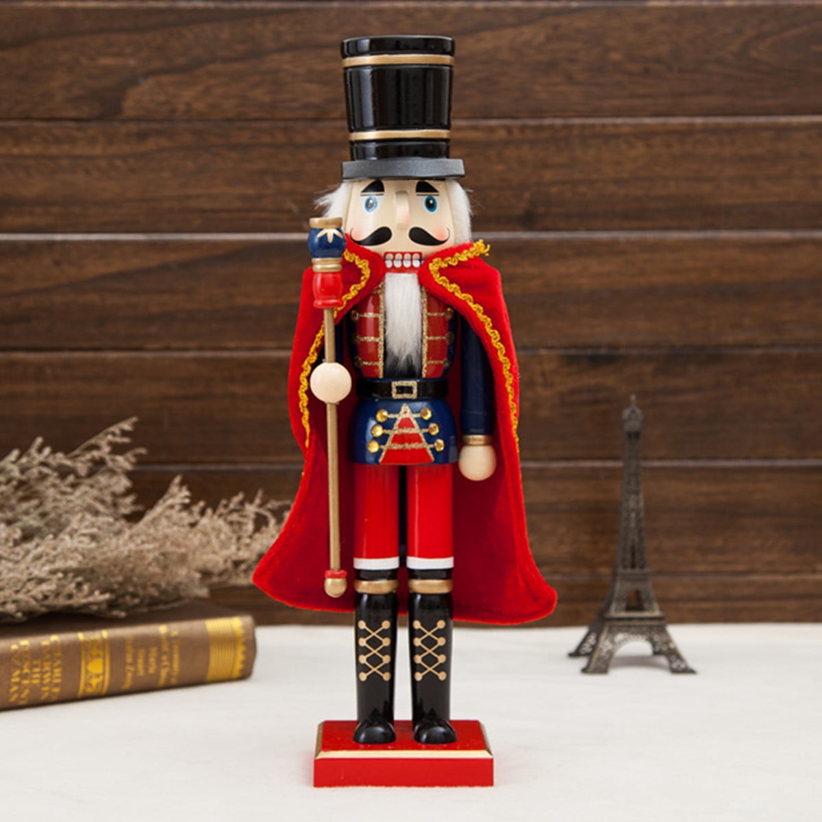 Christmas Wooden Nutcracker Soldier Vintage Handcraft Puppet Xmas Decor