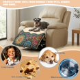 thumbnail image 5 of DISNIMO Boho Mandala Paw Print Recliner Covers Anti-Crumb Sofa Cover Dustproof Armchair Slipcover, 5 of 7