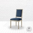 thumbnail image 4 of Rustic Manor Saad Linen Upholstered Dining Chair (Set of 2), Navy Farmhouse Modern Dinner House, 4 of 8