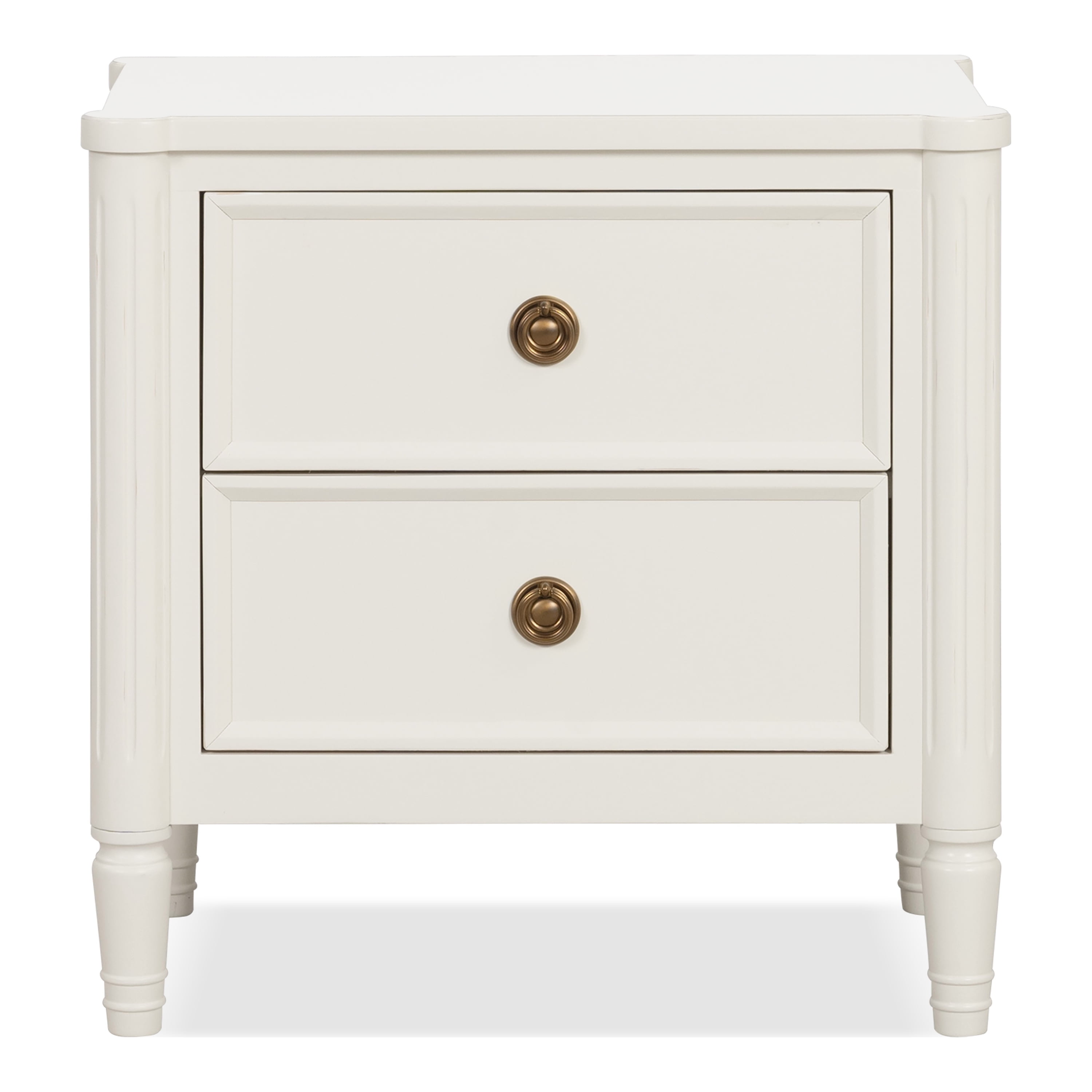Furniture of America Maui Modern French 2-Drawer Adult Nightstand, White