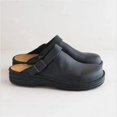 thumbnail image 4 of QWKLEAJ Men’s Casual Shoes Closed Toe Platform Clogs, Adjustable Buckle Back Strap Cork Insole Slip On Dress Shoes for Men Kitchen Restaurant Daily Walking Vintage Work Mules Black 7, 4 of 5