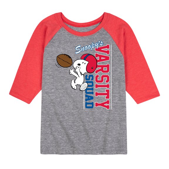 Peanuts - Varsity Snoopy Squad - Toddler And Youth Raglan Graphic T-Shirt