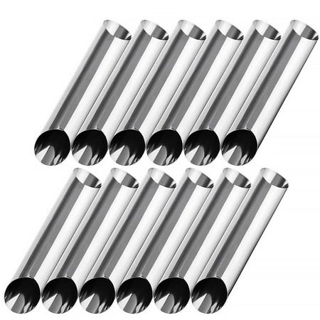 

15PCS Cannoli Bread Mold Stainless Steel Cannoli Bread Mould Tube Home Bakery Pastry Baking Tool 12pcs