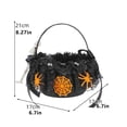 thumbnail image 2 of Plastic Halloween Storage Basket With Spider Skeleton Decorations For Party Favor Handbag Decorative Tote , 1pcs, B, 2 of 5