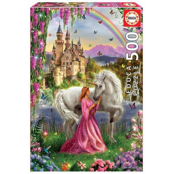 Puzzle Educa Hada y Unicornio, 500 piezas, multicolor