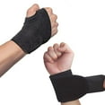 thumbnail image 1 of Set Of 2 Adjustable Wrist Support With Velcro Fastener, Thumb Brace, Breathable Wrist Wrap(black), 1 of 5
