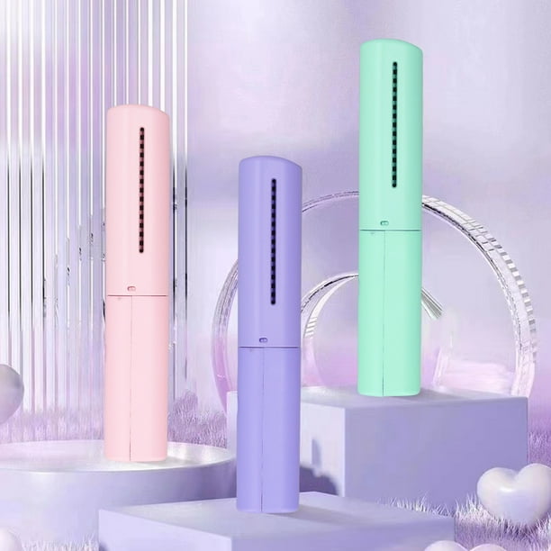Saluaqui Plancha de Pelo Eléctrica Con Peine Caliente, Cepillo para Alisar el Cabello, Mini Rizador de Pelo Eleccico Inalmbrico para Vieges en Casa