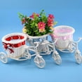 thumbnail image 2 of 3PCS Tricycle Rattan Flower Basket Simulation Small Size Float Storage Basket Weave Flower Basket Home Indoor Decoration Tool Red Pink Blue, 2 of 4